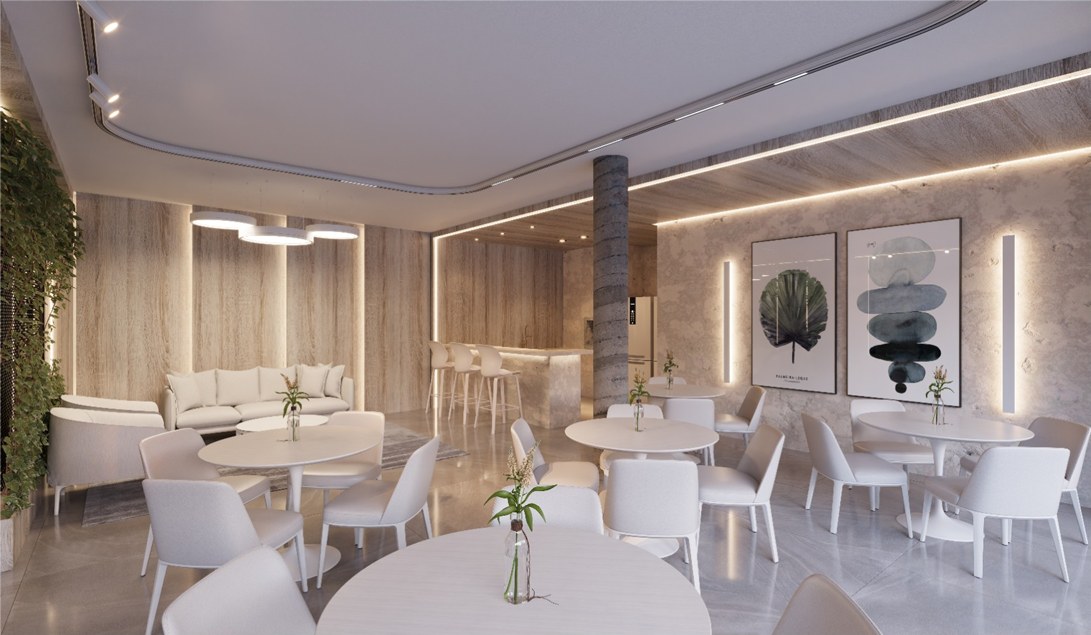 Espaço de coworking e convivência do Uni Lumière